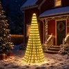 LED Kalėdų medis 220 cm 460 LED Šilta balta Plienas Žalia