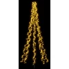 LED Kalėdų medis 235 cm 1000 LED Šilta balta Plienas Juoda
