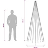 LED Kalėdų medis 235 cm 500 LED Šilta balta Geležis Juoda