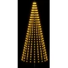 LED Kalėdų medis 235 cm 500 LED Šilta balta Geležis Juoda