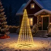 LED Kalėdų medis 235 cm 500 LED Šilta balta Geležis Juoda