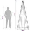 LED Kalėdų medis 235 cm 500 LED Šilta balta Geležis Juoda