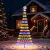 LED Kalėdų medis 250 cm 290 LED Įvairių spalvų Geležis Juoda