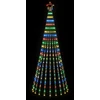 LED Kalėdų medis 250 cm 475 LED Įvairių spalvų Plienas Juoda