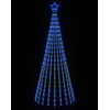 LED Kalėdų medis 250 cm 475 LED Mėlyna Plienas Juoda