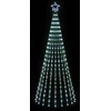 LED Kalėdų medis 250 cm 475 LED Šalta balta Plienas Juoda