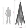 LED Kalėdų medis 250 cm 475 LED Šilta balta Plienas Juoda