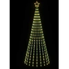 LED Kalėdų medis 250 cm 475 LED Šilta balta Plienas Juoda