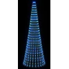 LED Kalėdų medis 270 cm 648 LED Mėlyna Plienas Žalia