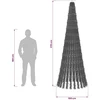 LED Kalėdų medis 270 cm 648 LED Šalta balta Plienas Žalia