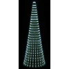 LED Kalėdų medis 270 cm 648 LED Šalta balta Plienas Žalia