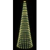 LED Kalėdų medis 270 cm 648 LED Šilta balta Plienas Žalia
