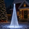 LED Kalėdų medis 300 cm 350 LED Šalta balta Geležis Juoda