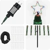 LED Kalėdų medis 300 cm 668 LED Įvairių spalvų Plienas Juoda