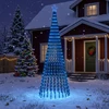 LED Kalėdų medis 300 cm 668 LED Mėlyna Plienas Juoda