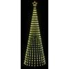 LED Kalėdų medis 300 cm 668 LED Šilta balta Plienas Juoda