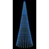 LED Kalėdų medis 370 cm 1008 LED Mėlyna Plienas Žalia