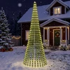 LED Kalėdų medis 370 cm 1008 LED Šilta balta Plienas Žalia