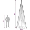 LED Kalėdų medis 385 cm 1148 LED Šilta balta Geležis Juoda