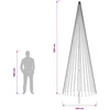 LED Kalėdų medis 385 cm 1148 LED Šilta balta Geležis Juoda
