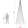 LED Kalėdų medis 385 cm 2460 LED Šilta balta Plienas Juoda