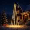 LED Kalėdų medis 385 cm 2460 LED Šilta balta Plienas Juoda