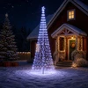 LED Kalėdų medis 400 cm 450 LED Mėlyna Geležis Juoda