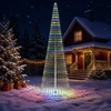 LED Kalėdų medis 470 cm 1504 LED Įvairių spalvų Plienas Žalia