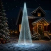 LED Kalėdų medis 470 cm 1504 LED Šalta balta Plienas Žalia