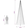 LED Kalėdų medis 485 cm 1632 LED Šilta balta Geležis Juoda