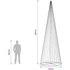 LED Kalėdų medis 485 cm 1632 LED Šilta balta Geležis Juoda