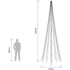LED Kalėdų medis 485 cm 3000 LED Šilta balta Plienas Juoda
