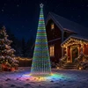 LED Kalėdų medis 500 cm 1524 LED Įvairių spalvų Plienas Juoda