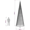 LED Kalėdų medis 500 cm 1524 LED Mėlyna Plienas Juoda