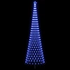 LED Kalėdų medis 500 cm 550 LED Mėlyna Geležis Juoda