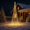 LED Kalėdų medis 500 cm 550 LED Šilta balta Geležis Juoda