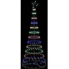 LED Kalėdų medis su 230 LED Įvairiaspalvis 184.5 cm metalas
