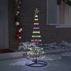 LED Kalėdų medis su 230 LED Įvairiaspalvis 184.5 cm metalas
