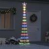 LED Kalėdų medis su 290 LED Įvairiaspalvis 250 cm metalas