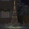 LED Kalėdų medis su 455 LED Įvairiaspalvis 399 cm metalas