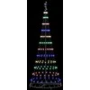 LED Kalėdų medis su 230 LED Įvairiaspalvis 184.5 cm metalas