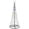 LED Kalėdų medis su 230 LED Įvairiaspalvis 184.5 cm metalas