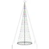 LED Kalėdų medis su 455 LED Įvairiaspalvis 399 cm metalas
