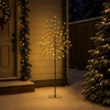 LED Kalėdų medis Juoda 20 x 20 x 180 cm Plienas 160 LED