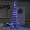 LED Kalėdų medis su 295 LED s stovu Mėlyna 250 cm metalas