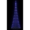 LED Kalėdų medis su 355 LED s stovu Mėlyna 302,5 cm metalas