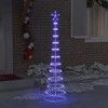LED Kalėdų medis su 230 LED Mėlyna 51 x 51 x 190 cm metalas