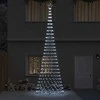 LED Kalėdų medis su 555 LED s stovu Šalta balta 500 cm metalas