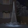 LED Kalėdų medis su 555 LED s stovu Šalta balta 500 cm metalas