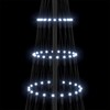 LED Kalėdų medis su 230 LED Šalta balta 184.5 cm metalas